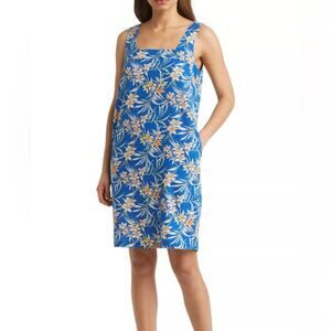 Caslon Floral Woven Shift Dress Women’s Sz S